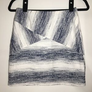 NWT J.O.A. navy and white striped skirt